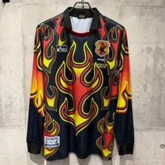 90s 1998 日本代表 川口能活 ファイヤーパターン ユニフォーム 本物
