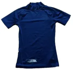 アンダーアーマー ハイネック 紺 半袖コンプレッションシャツ YMD(140)