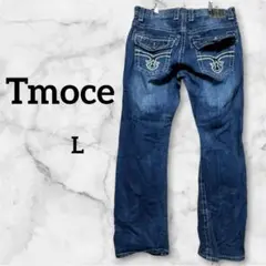 一点もの✨️メンズ刺繍ポケット付きデニムジーンズ 34x30【L】