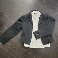 School XOXO 黒ジャケット&白シャツ130cm