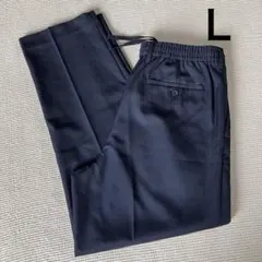 UNIQLO C ユニクロC タックワイドテーパードパンツ レーヨン混 濃紺 L
