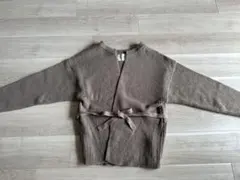 Ungridリブ編みブラウンカーディガン ニット2way