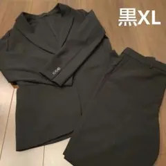 【まんまミーや♬様】ユニクロ 感動ジャケット 感動パンツ ブラック XL