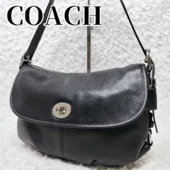 COACH Shoulder Bag Turnlock Leather　y2k
