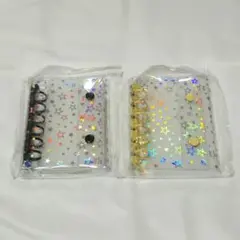 星クリアシール帳　黒色 黄色 2点セット
