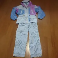 スキーウェア 女性用 フード付き 青紫 水色 レディース L