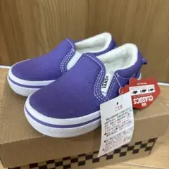 バンズ　スリッポン 紫　新品14㎝