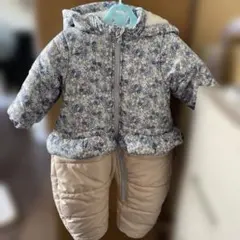 c*i様 花柄フード付きジャンプスーツ 80サイズ