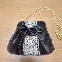 Rossa ベルベット　エレガントショルダーバッグ