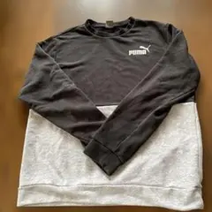PUMA ブラック グレー トレーナー 160