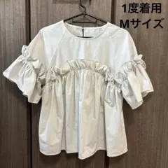1度着用⭐︎アベイル　フリルギャザーブラウス、トップスM＃グレイルのサムネイル