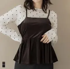 新品未使用coca ベロアビスチェ　M ブラウン