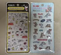 トムとジェリー＆ピーナッツ プクプクシール 2枚セット