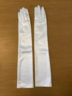 【美品】タカミブライダル　定価5,500円　ホワイトサテンロンググローブ30cm