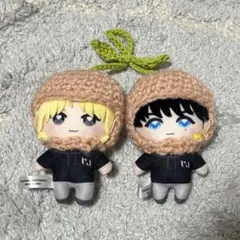 ぬい服たれ耳 うさぎ 犬 ちびぐるみ ボンネット 編み物 ハンドメイド