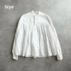 Scye サイ リネンピンタックブラウス ギャザー フレアシルエット 日本
