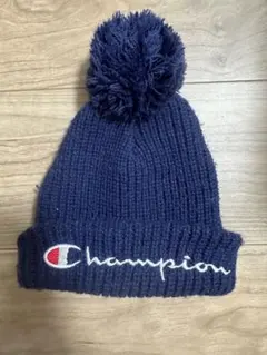 Champion ニット帽 ポンポン付き ネイビー 52cm