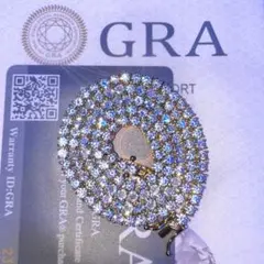 ✨️モアサナイト テニスネックレス 3mm45cm ゴールド VVS 鑑定書付き✨️