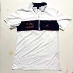 le coq sportif ポロシャツ ホワイト/ネイビー