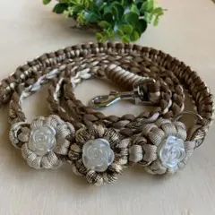 ハート編み　カフェリード ハンドメイド　パラコード