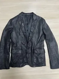 極上 異素材切替 エポカウォモ レザージャケット オーストレッグ×牛革