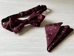 蝶ネクタイ　ポケットチーフセット