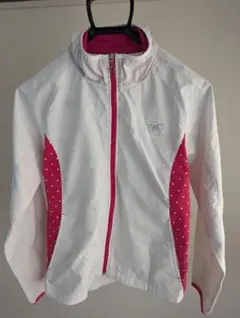 asics ウィンドブレーカー ホワイト/ピンク Mサイズ