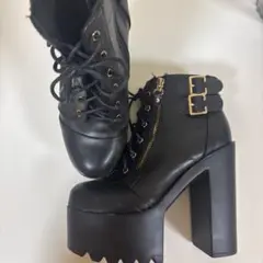 超厚底14cm ブーツ コスプレ23.5〜24