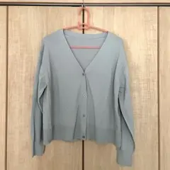 【着用一度のみ】soage Vネックカーディガン Lサイズ ライトグレー