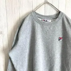 FILA フィラ 古着 スウェット トレーナー ワンポイント 刺繍ロゴ Lサイズ