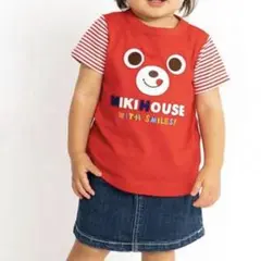 MIKIHOUSE クマの顔Tシャツ 80cm