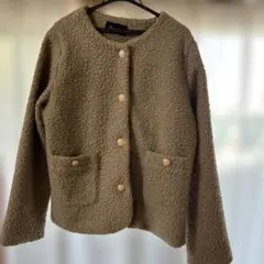 オリーブグリーン フリースジャケット