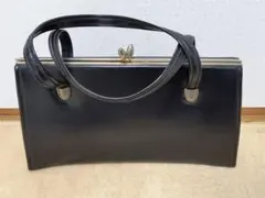 うさみん様専用　ハンドバッグ　がま口　ブラック　黒　フォーマル　昭和レトロ