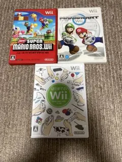【Wii】め-4 はじめてのwii ニュースーパーマリオ　マリオカート　ソフト