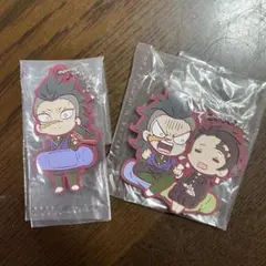 【2点セット】鬼滅の刃ガチャ キャラばんちょうこう ラバーマスコット 不死川玄弥