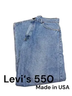 Levi’s◆90s/95年製/MADE in USA/ボトム/42/デニム/BLK/550-0260