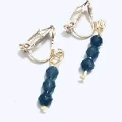 天然 サファイア  クリップ式イヤリング オーダーページ