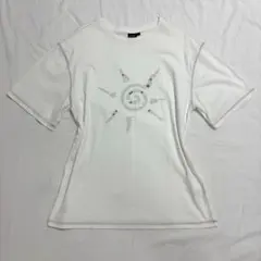 新品未着用［AAKAM ]Tシャツ ホワイト スタッズ サンモチーフ