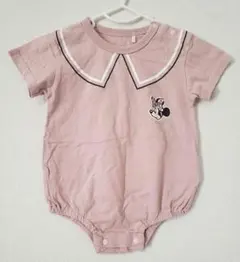 バースデイ☆ディズニー　ミニー半袖セーラーデザインロンパース　70.～80