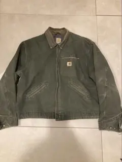 竹*様 【名作】Carhartt デトロイトジャケットカーハートモスグリーン2X