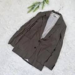 希少サイズ ZARA ザラ オーバーサイズジャケット カーキ XS 肩パッド