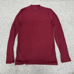 UNIQLO ワインレッド リブニット M レディース　ハイネック