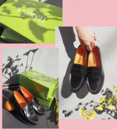 大人気　HARUTA×Casselini ステッチコインローファー