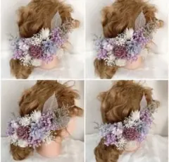 ブライダル プリザーブドフラワー　ヘッドドレス　ヘッドパーツ