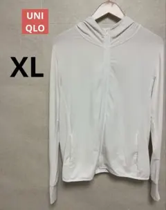 ユニクロ　エアリズム　UVカット　メッシュ　パーカー　XL 白　119