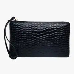 ORIJIRI ブラック クラッチバッグ セカンドバッグ PUレザー 冠婚葬祭