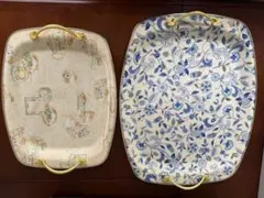 ミントントレイ 2枚セット 花柄 ティーカップ柄のサムネイル