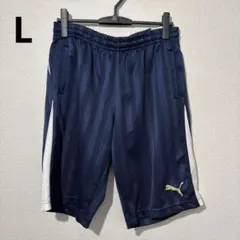 PUMA プーマ　ジャージ　ハーフパンツ　ネイビー　ホワイト　白