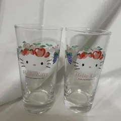 2023 ハローキティ フルーツデザイン グラス 2個セット