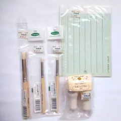 未使用 ステンシル ブラシ＆スポンジ、プレート